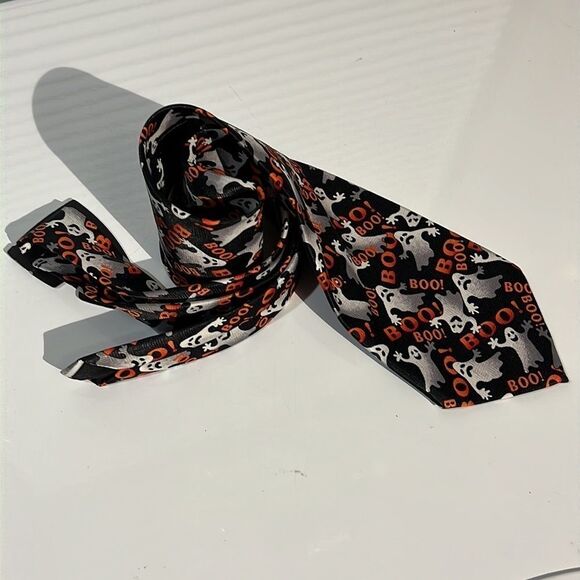 Bundle Sale 3 for $15 | Halloween Boo Ghost Neck Tie - Picture 4 of 7